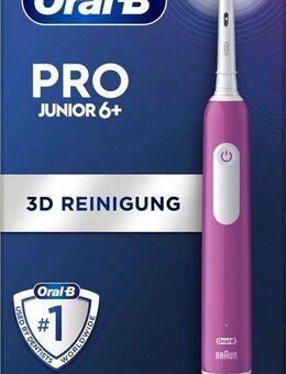 Oral-B Elektrische Zahnbürste Pro Junior, Aufsteckbürsten: 1 St., Drucksensor