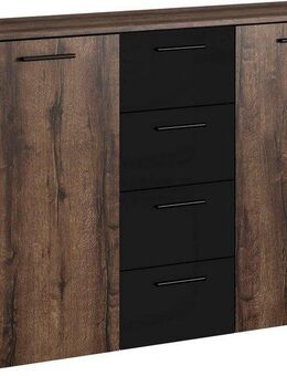 Home affaire Kombikommode Beta Breite 132 cm, zeitlose Schubladenkommode, Anrichte, Sideboard, viel Stauraum, 2-türig 4 Schubladen, 132x38x93cm