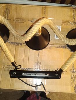 Loft Hängelampe POCOline P19102-3, 3×E27, Seil/Schwarz – gebraucht - Garbsen