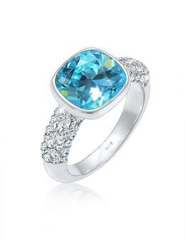 Elli Premium Verlobungsring Helblau 925 Sterling Silber, mit Kristallen von Swarovski®