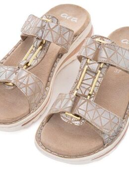 Ara TAMPA Pantolette, Keilabsatz, Sommerschuh, Schlappen mit Schmuckelement, G-Weite