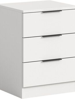 Home affaire Nachtkommode Skarde Nachttisch Beistelltisch Kommode, Breite: 45 cm (1 St), Skarde, Nachtkommode, 3 Schubkästen, weiß