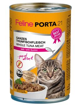 Sparpaket Feline Porta 12 x 400 g - Thunfisch mit Surimi (getreidefrei)