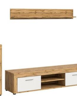 INOSIGN Wohnwand Aosta, 4-tlg., bestehend aus: 2x Vitrine, Lowboard & Wandboard, (4-St), Wohnwand, Kombination, Anbauwand, Möbel Set, Schrankwand, Möbel Kombi