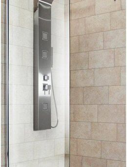 welltime Walk-in-Dusche Tropea light, Einscheibensicherheitsglas, Inklusive verstellbarem Wandarm