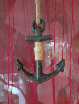 %% ......Maritime Hänge Deko Anker Gusseisen schwer an Seil Braun - Rheinbach