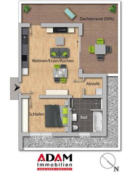 Wunderschöne 2-Zimmer-Penthousewohnung in Kehl-Sundheim zu vermieten - Kehl