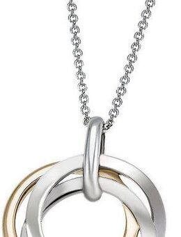 Firetti Kette mit Anhänger Schmuck Geschenk Silber 925 Halsschmuck Halskette Ring verschlungen, mit Zirkonia (synth)