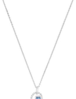 Amor Kette mit Anhänger Kreis/Herz, mit Zirkonia (synth)