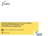 Abteilungsleitung (m/w/d) Controlling - Planung, Berichtswesen und Investitionsmanagement - Münster