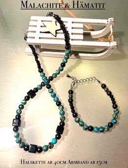 Außergewöhnliches Schmuckset aus Malachite und Hämatit NEU - Neustadt (Wied)