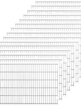 Peddy Shield Doppelstabmattenzaun, (Set), 123 cm hoch, 15 Matten für 30 m Zaun, mit 16 Pfosten