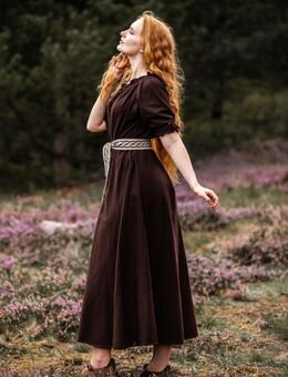 Mittelalterliches Bodenlanges Kurzarmkleid Braun - Wuppertal