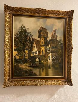 Großes Ölgemälde ,,alte Mühle" - sign. Mattmer - Owingen