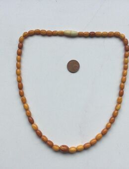 Antik Schmuck Bernstein Kette Olivenschliff Wunderschön 1930er Jahre - Fulda