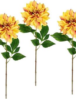 Kunstblume Dahlie, I.GE.A., Höhe 62 cm, Einzelblume, Stielblume, 3er Set