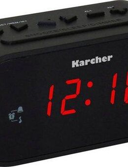 Karcher UR 1030 Uhrenradio (UKW mit RDS, Wecker mit dimmbaren Display, Radiowecker mit 2 Weckzeiten)