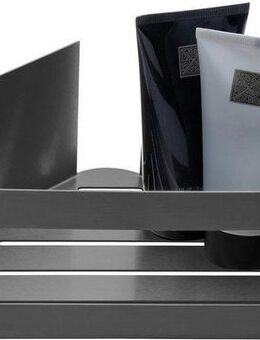SCHÖNER WOHNEN-Kollektion Eckregal »Meleto«, Eckablage aus Edelstahl fürs Bad, Anbringung ohne Bohren mit Klebepad