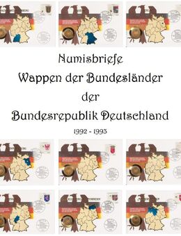 Goldmünzen in Numisbriefen "Wappen der Bundesländer" vergoldet. (627) - Hamburg