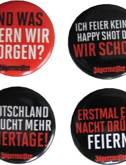 Jägermeister - 4 Ansteck-Buttons - Set 02 - 30 mm - Doberschütz
