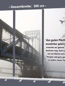 Roll-Up Bannerdisplay: "KW-Brücke geheimnisvoll im Nebel" als 3er-Set - Bestatterbedarf: Deko (nicht nur) für Trauerhallen und Trauerfeier: 300 x 200 cm in 26382