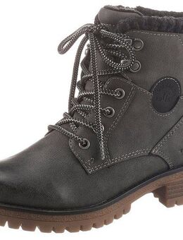 TOM TAILOR Schnürboots mit Strickkragen