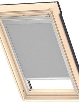 Verdunklungsrollo DBL P06 4204, VELUX, verdunkelnd, ohne Bohren, in Führungsschienen, VELUX »Pick & Click!«, alufarbene Führungsschienen & Griffleiste