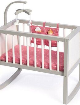 MUSTERKIND® Puppenwiege Viola, grau/weiß