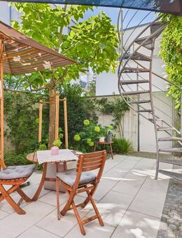 Modernes Atriumhaus mit Garten und Dachterrasse in Schwabing-West - Privatsphäre und Diskretion - München