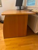 Schreibtisch mit Besucherecke Vollholz Buche in 66123