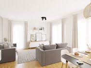 Ein helles Wohnzimmer mit Aussicht - Rostock