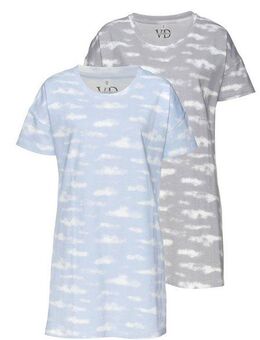 Vivance Dreams Sleepshirt (2er-Pack) mit Wolkenmotiv