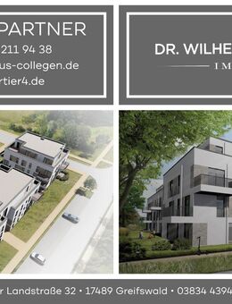Einmalige Penthousewohnung 4 oder 5 Raum (je nach Wunsch ) im neuen Wohngebiet am Ryck Bestlage in Greifswald - exklusive Ausstattung!! - Greifswald