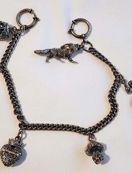 Antik Charivari Trachtenschmuck Tiere Fuchs 835 Silber Tracht Kette Alpen Bayern - Nürnberg