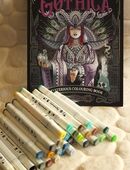 Francois Gautier Gothica - Malbuch für Erwachsene Neu Dark Fantasy Horror Mystery + Aquamarker in 69469