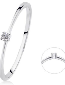 ONE ELEMENT Diamantring 0,03 ct Diamant Brillant Ring aus 585 Weißgold, Damen Gold Schmuck