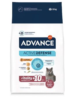 1,5 kg gratis! 10 kg Advance Trockenfutter - Sterilized Senior +10 Huhn