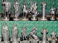 Schach Schachspiel Zinn Figuren das Mittelalter gegen Römer 02 - Spraitbach