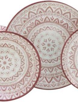 CreaTable Teller-Set Mexico, Tellerset 18-tlg (18-tlg), 6 Personen, Steingut, Traditionelle Motive