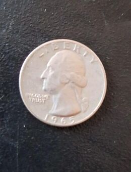 USA Münzen Quarter Dollar von 1965 - Essen