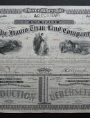 Historisches Wertpapier. The Franco-Texan Land Company, one Share, Dallas, Texas 1876 in 75203