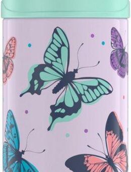 THERMOS Isolierflasche FUNTAINER STRAW BOTTLE, doppelwandiger Edelstahl, spülmaschinenfest, 0,35l, mit Silikonstrohalm, absolut dicht