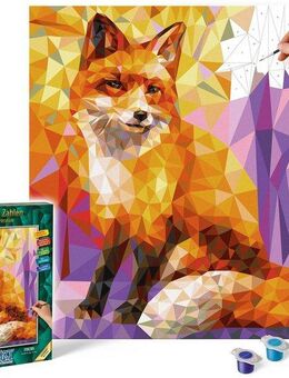 Schipper Malen nach Zahlen Meisterklasse Premium - Polygon Art Fuchs, Made in Germany