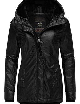 Ragwear Winterjacke Monadde Bling Glänzende warme Jacke mit Kapuze