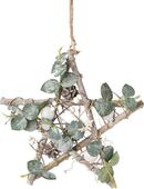 Creativ deco Dekostern Weihnachtsstern, Weihnachtsdeko, 1 St., auf Holzbasis, Hängedekoration in 00000