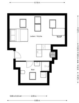 Charmante möblierte Dachgeschosswohnung in zentraler Lage - Frankfurt (Main)