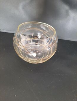 Glasvase verziert Höhe 8cm Öffnung ca. 9cm - Essen
