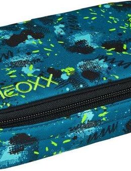 neoxx Schreibgeräteetui Schlamperbox, Jump, Petrol Extreme, teilweise aus recyceltem Material