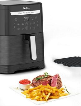 Tefal Heißluftfritteuse Easy Fry & Grill XXL, 2-in-1 Heissluftfritteuse & Grill, 8 Programme, 1830 W, XXL-Fassungsvermögen oder 2 separate Zonen, Flexcook-Trennwand