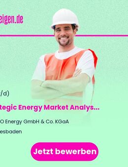 Strategic Energy Market Analyst (m/w/d) - Wiesbaden